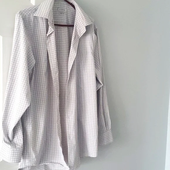 jm haggar dress shirt JM Haggar Premium Performance Classic Fit Dress Shirt Mens L 16-16.5 36/37 NEW